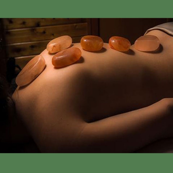 Himalayan Salt Massage Stone Warmer with 5 Heart stones